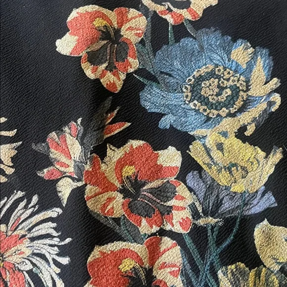 Zara szM black sparkling floral shift raw hem and cuffs - Picture 3 of 11